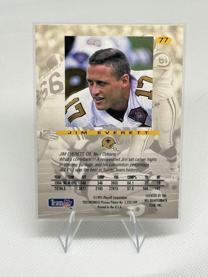1995 Playoff Absolute #77 Jim Everett - Image 2 of 2