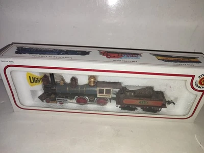BACHMANN HO LOCOMOTIVE AMERICAN 4-4-0 & TENDER UNION PACIFIC BOITE COMME NEUF - Photo 1/4