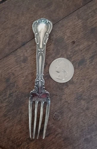 Sterling SILVER Gorham Chantilly 4-1/2'' Baby FORK  Pat 95 old marks no monogram