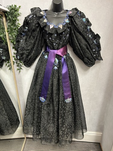 Vivienne Westwood, Abito da sera Vivienne Westwood raro vintage anni 80 nero grigio seta UK8-10