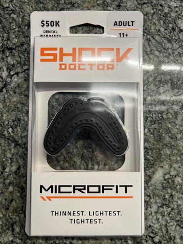 Shock Doctor Slim Fit Microfit Mouthguard Mouth Guard Black Football Hockey