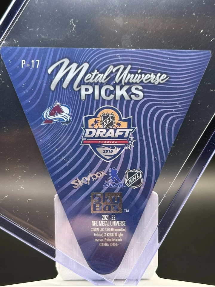 2021-22 SkyBox Metal Universe Mikko Rantanen Skybox Metal Picks #P-17 Avalanche - Image 2 of 2