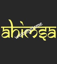 Ahimsa Vinyl Car Laptop Mac Tablet Decal Choose Color No Violence Hurt Sanskrit