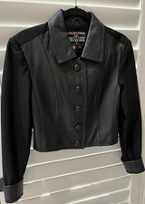 Arlen Ness Leather Jacket Womens Sz S Biker Black Motocycle Coat