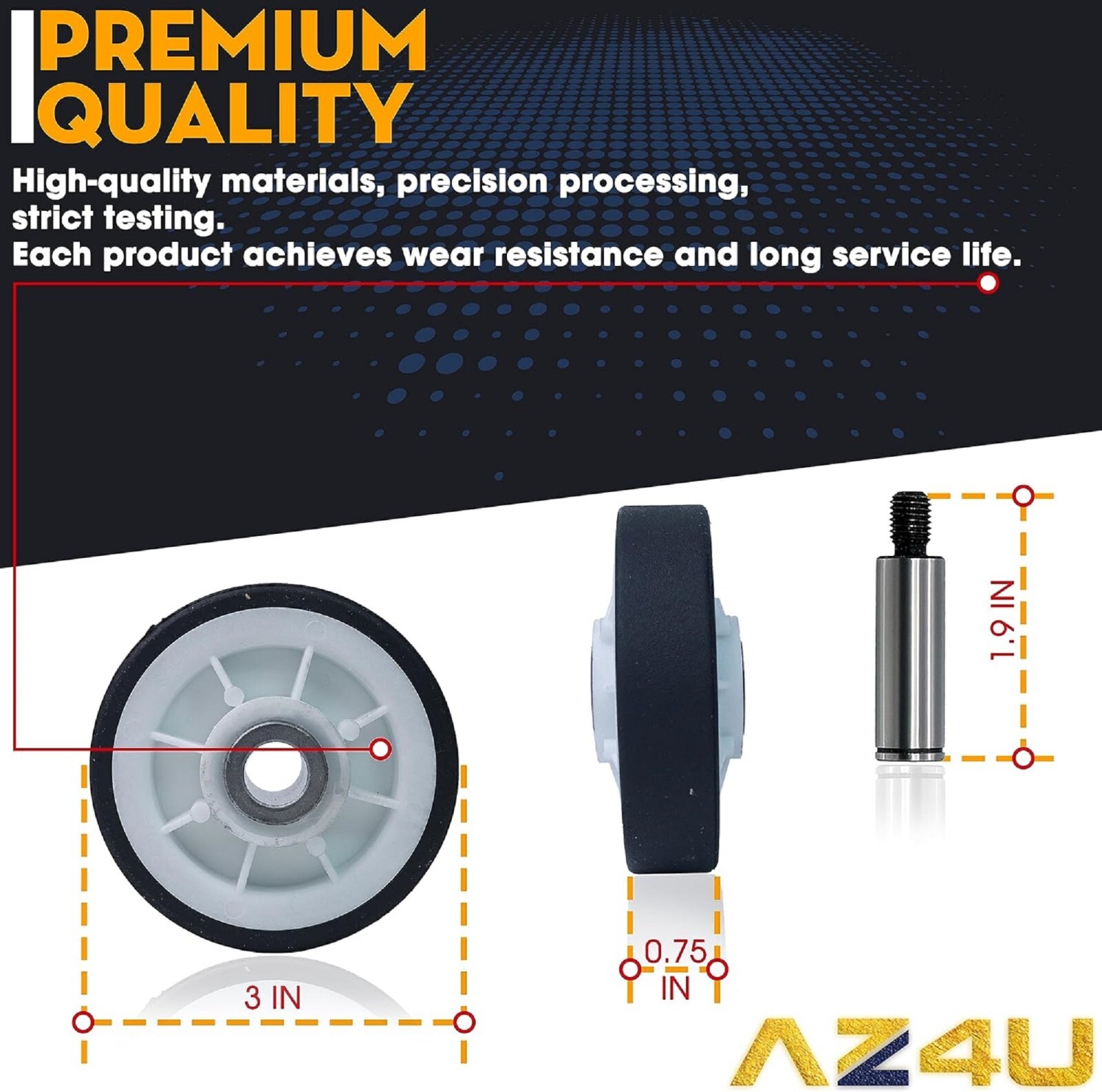 AZ4U Dryer Repair Kit Drum Rollers Replace For Maytag Neptune 3000 Series eBay