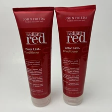 John Frieda Radiant Red Color Last Conditioner Brighter Vivid Reds Lot of 2 Tube