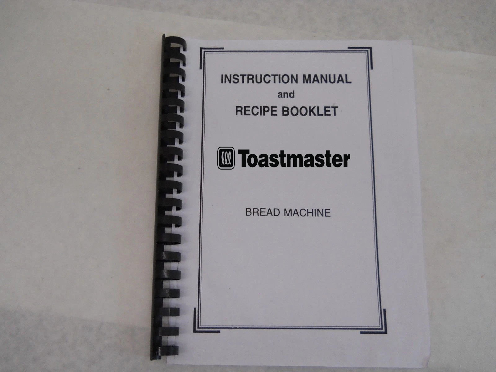 Toastmaster Bread Machine Manual 1170S 1170X 1171 1172X 1183 1183X 1185 1186