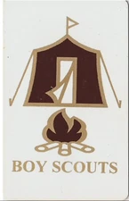 Phonecard Scouts Pakistan Ca1995, Boy Scouts tent and fire with 1 dot, no logo 