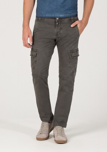 TimeZone - Pantaloni Uomo - Mod. Regular Niklas - Cargo - Col. Sludge Brown  6096 | eBay
