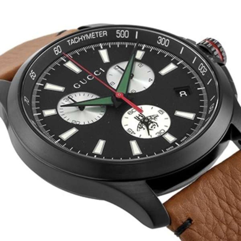 Gucci G-Timeless YA126271 Black Dial Chronograph Men's Watch New +