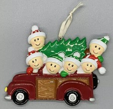 Personalized Christmas Ornament Family Of 6 Family Ornaments Keepsakes 1271
