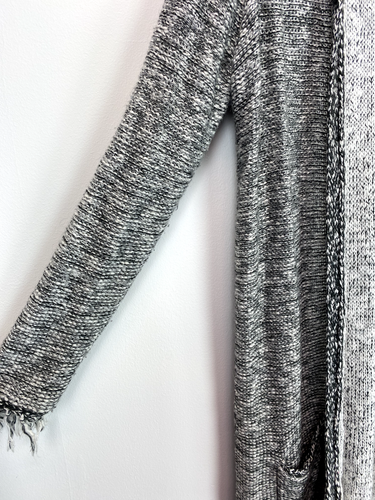Mistral Long Sleeve Open Front Cotton Blend Grey Cardigan with Pockets Size 14 - Picture 5 of 11