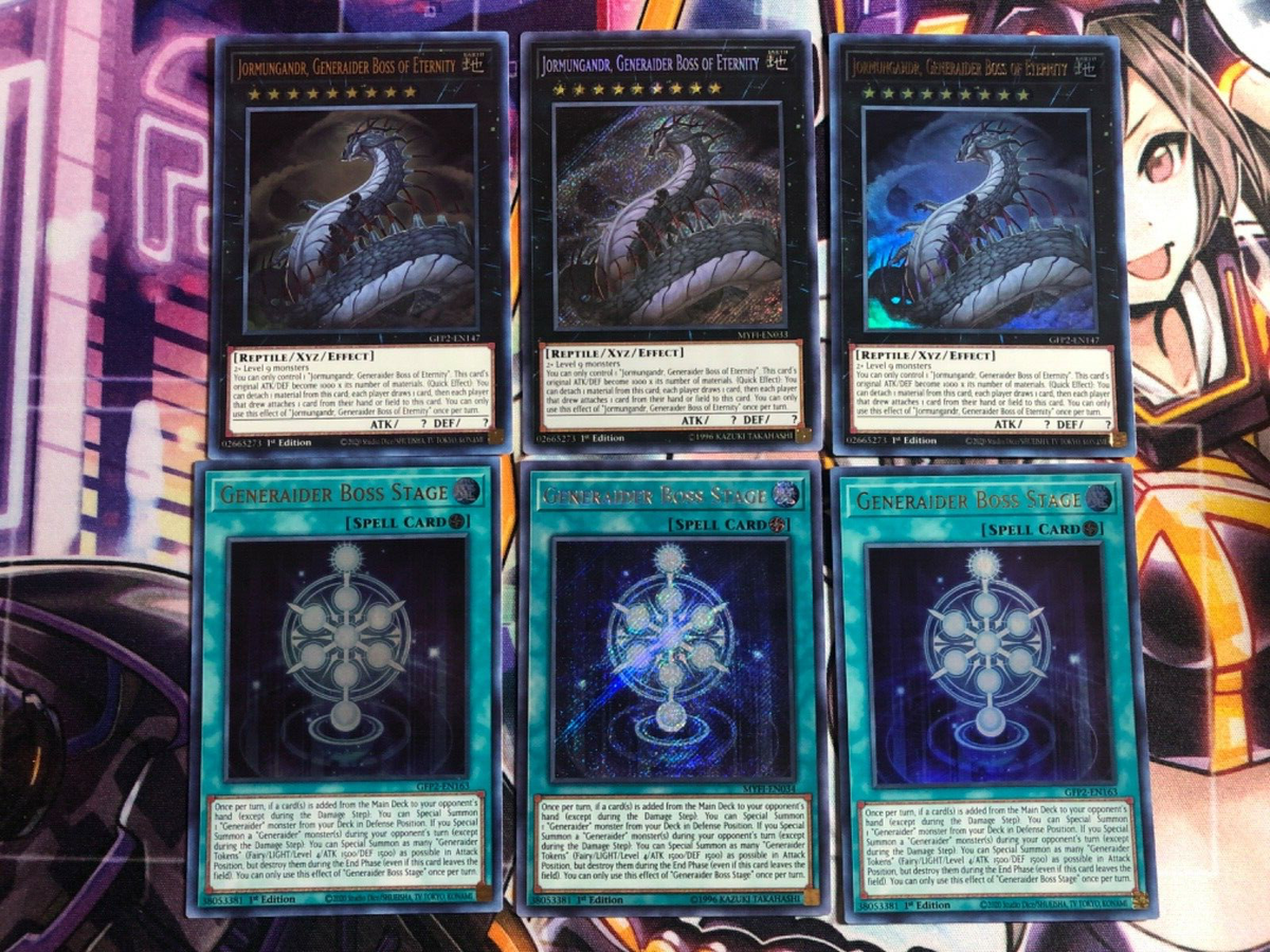 Yu-Gi-Oh! Karte „Jormungandr, Generaider-Boss Der Ewigkeit“ – Ultra Rare, 1. Auflage, Deutsch | Inkl. Fieldcenter-Karte Von LMS Trading