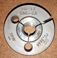 5/8 11 UNC 2A THREAD RING GAGE .625 GO ONLY P.D. = .5644