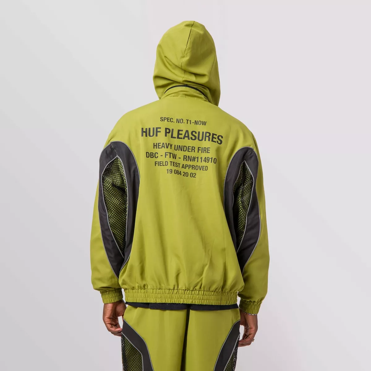HUF x Pleasures Darton Track Jacket Men's Green Casual Lifestyle Sportswear