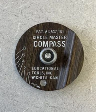 Circle Master Compass Brown Educational Drawing Tool Drafting / Art / Shop Work