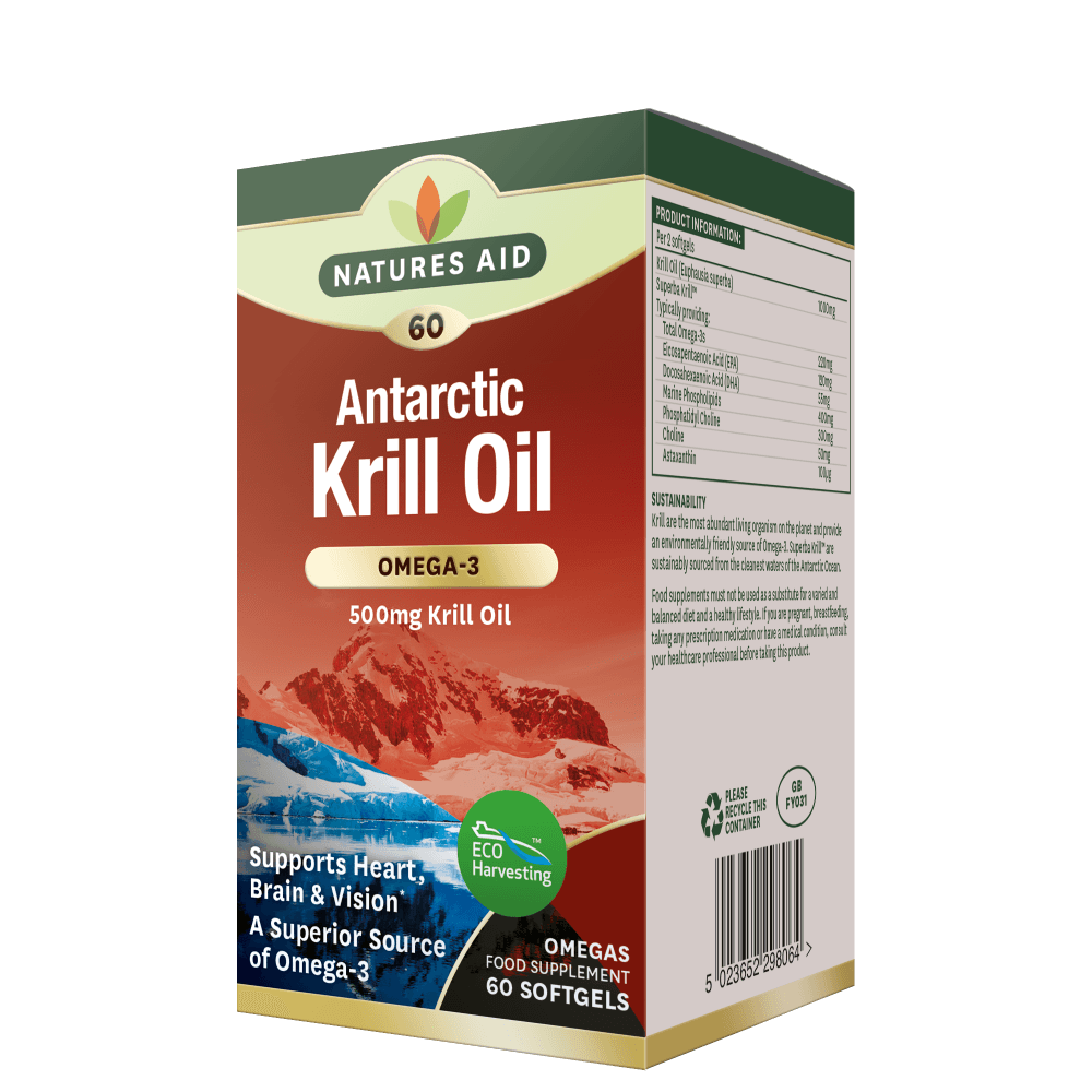 Natures Aid Krill Oil (Antartic) 500mg 60 Softgels