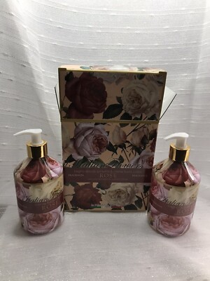 Fragranza ~ Italian Flower Rose Shower Gel & Lotion 16.8 fl oz Each NEW IN BOX