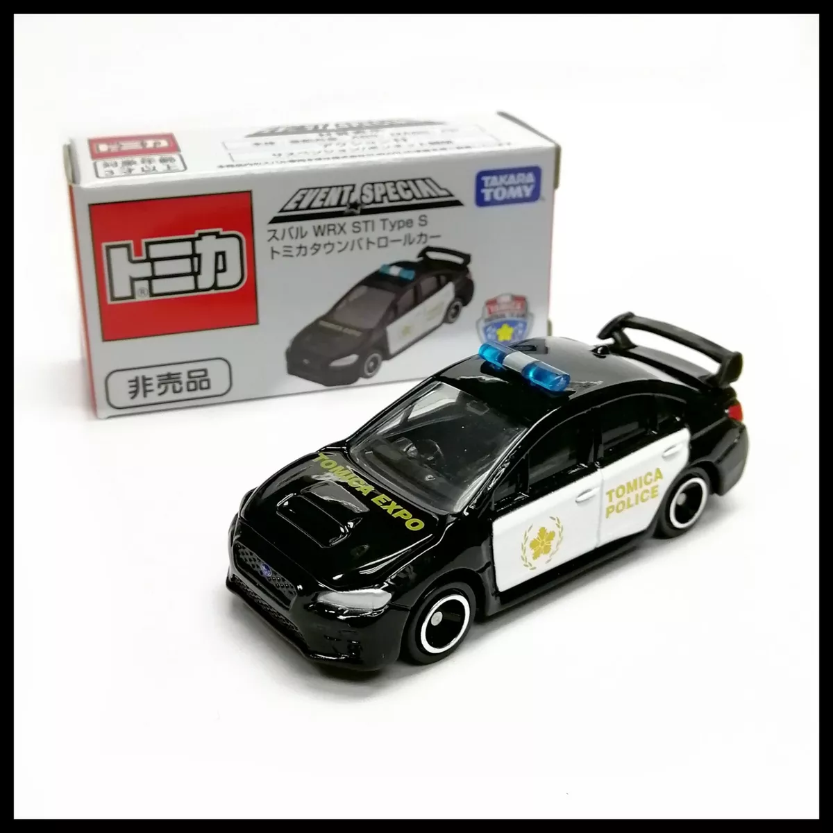 TOMICA EVENT SPECIAL SUBARU WRX STI TYPE S POLICE CAR 1/62 TOMY NEW PATROL TEAM
