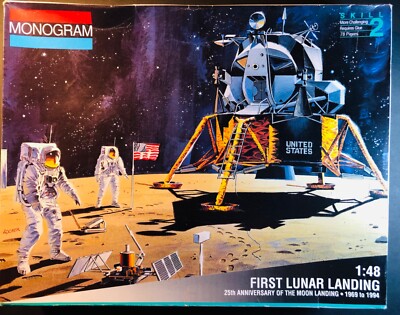 Apollo 11 First Lunar Landing Model Kit 1/48 NASA Monogram Complete 1994   