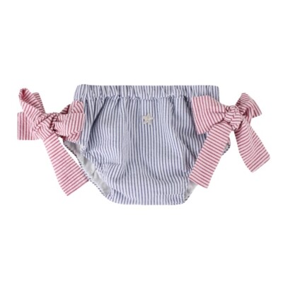 Puuper Schwimmwindel Leni blau rot weiss mit Schleife, 1-2 Years