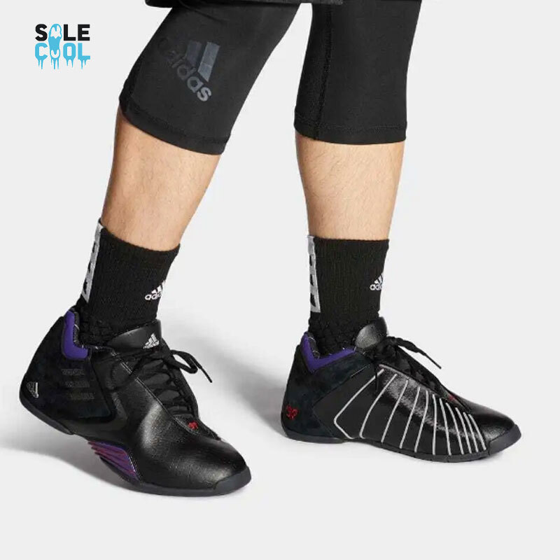 adidas TMAC Restomod Raptors Black Purple Men Basketball Shoes