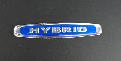 Hybrid Emblem Aufkleber Sticker Aluminium 3D 90x16mm PKW SUV Auto