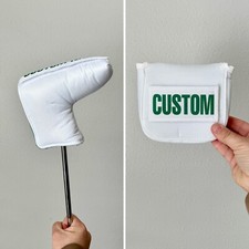 Custom White Putter Cover for Blade or Mallet Putter