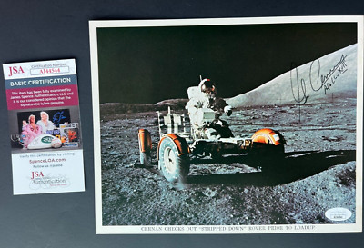 GENE CERNAN Checks out Rover ~Apollo 17 Astronaut Signed/Auto 8x10 Photo JSA COA