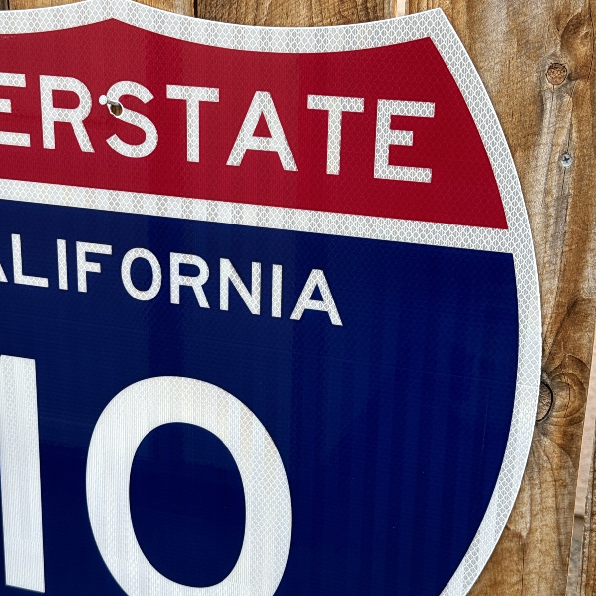 Authentic California I-10 Santa Monica Freeway Sign With CA