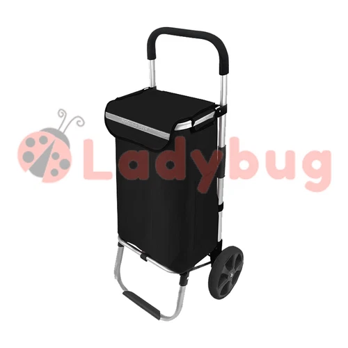 Shopping Trolley Foldable Shopping Cart For Grocery With Waterproof Cooler bag - Picture 11 of 18