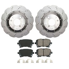 SHW OEM Rear Brake Kit 330mm Rotors Akebono Ceramic Pads Set for Audi RS5 4.2 V8
