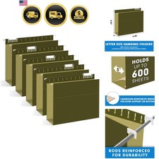 Extra Capacity Hanging File Folders, 30 Pack Letter Size Reinforced Hanging F...
