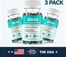 3 bottles DEOS Internal Deodorant Supplement  30 Capsules Full Body Deodorizer