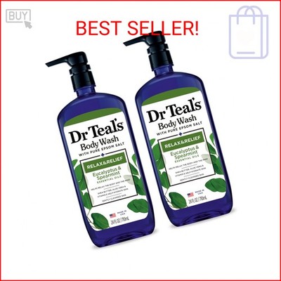 Dr Teal's Body Wash with Pure Epsom Salt, Relax & Relief with Eucalyptus & Spear