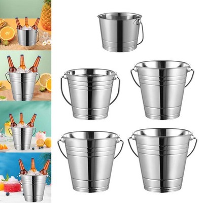 Tragbarer Eiskübel aus Metall, Salateimer, Snackeimer, Metall-Getränkewanne für