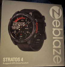 Zeblaze Stratos 4 Rugged GPS Smartwatch 49mm Black Silicone Band Android iOS