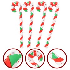 4 Pcs Candy Cane Decoration Inflatable Sticks Christmas Hanging Decorations