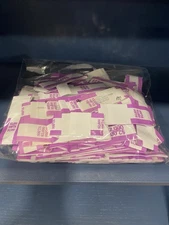 Lot Of About 241 Purple $2,000 Straps Currency Bands for cash money bank bill