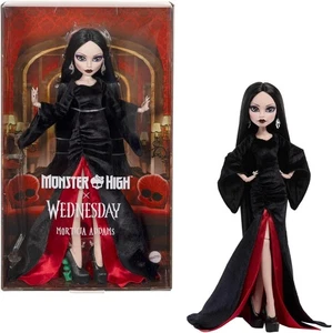 Monster High x Wednesday Morticia Addams Collectible Doll Velvet Dress