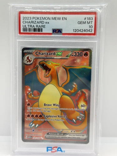 2023 Pokemon Mew 151 Charizard Ex #183 GEM MT PSA 10 Ultra Rare