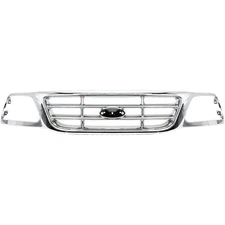 Cross Bar Grille For Ford F-150 1999-2003 Also Fits Heritage Models All Chrome