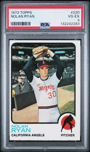 1973 Topps Nolan Ryan Newly Graded PSA 4 #220 California Angels HOF Ryan Express
