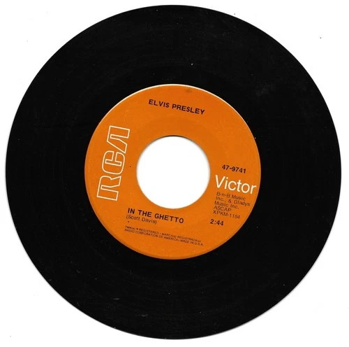 Elvis Presley: "In The Ghetto" / "Any Day Now" - original '69 - VG+ plays NM!