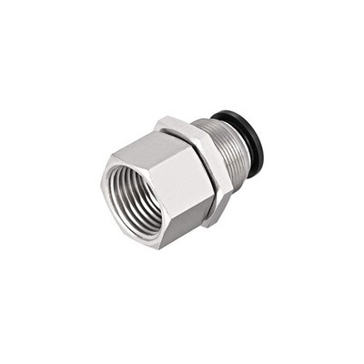 12mm Tube to 1/2NPT Push Lock Fitting, Bulkhead Union Nickel Plating Air Fitting