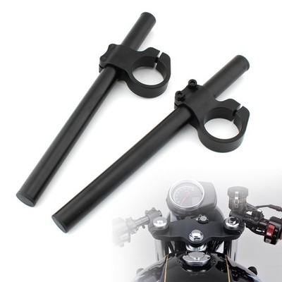 41 mm CNC High Lift Universal Version Clip On Lenker Für Honda CB350 Schwarz