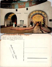 Hamburg Elbtunnel Postcard Vintage Germany Divided Back Library Stamp Worn