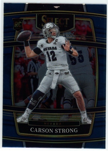Carson Strong 2022 Panini Select Draft Picks #11 Nevada Blue (Retail Base) RC