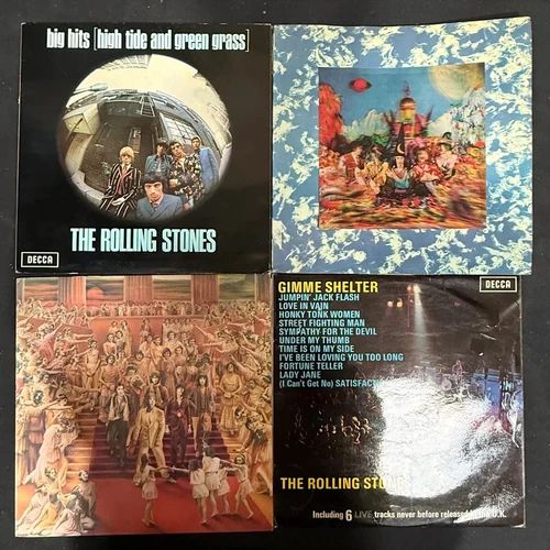 Rolling Stones 4 x Vinyl Record LP Job Lot Satanic Majesties It's Only Rock