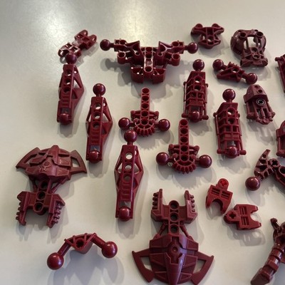 Lego Bionicle Assorted Dark Red Parts Lot A Connectors Ball
